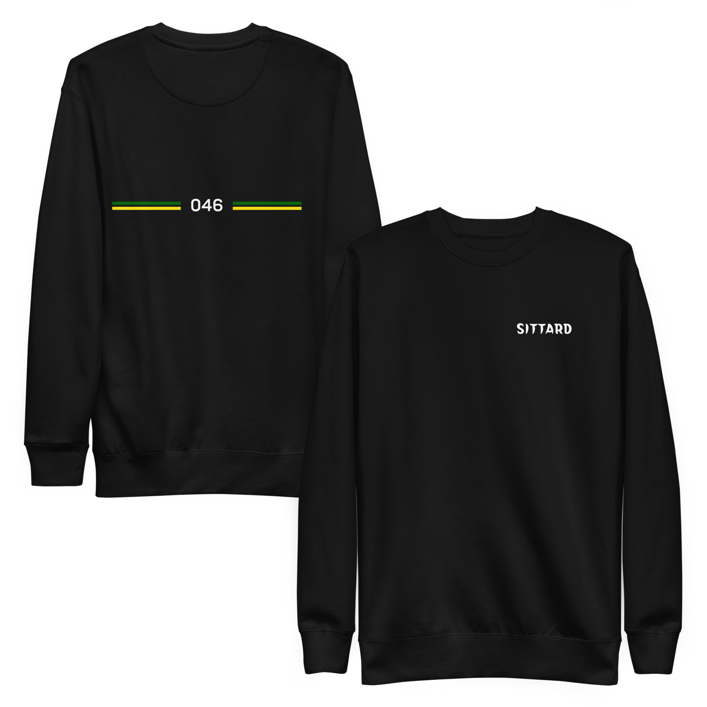 SITTARD LEGACY SWEATER BLACK FRONT & BACK
