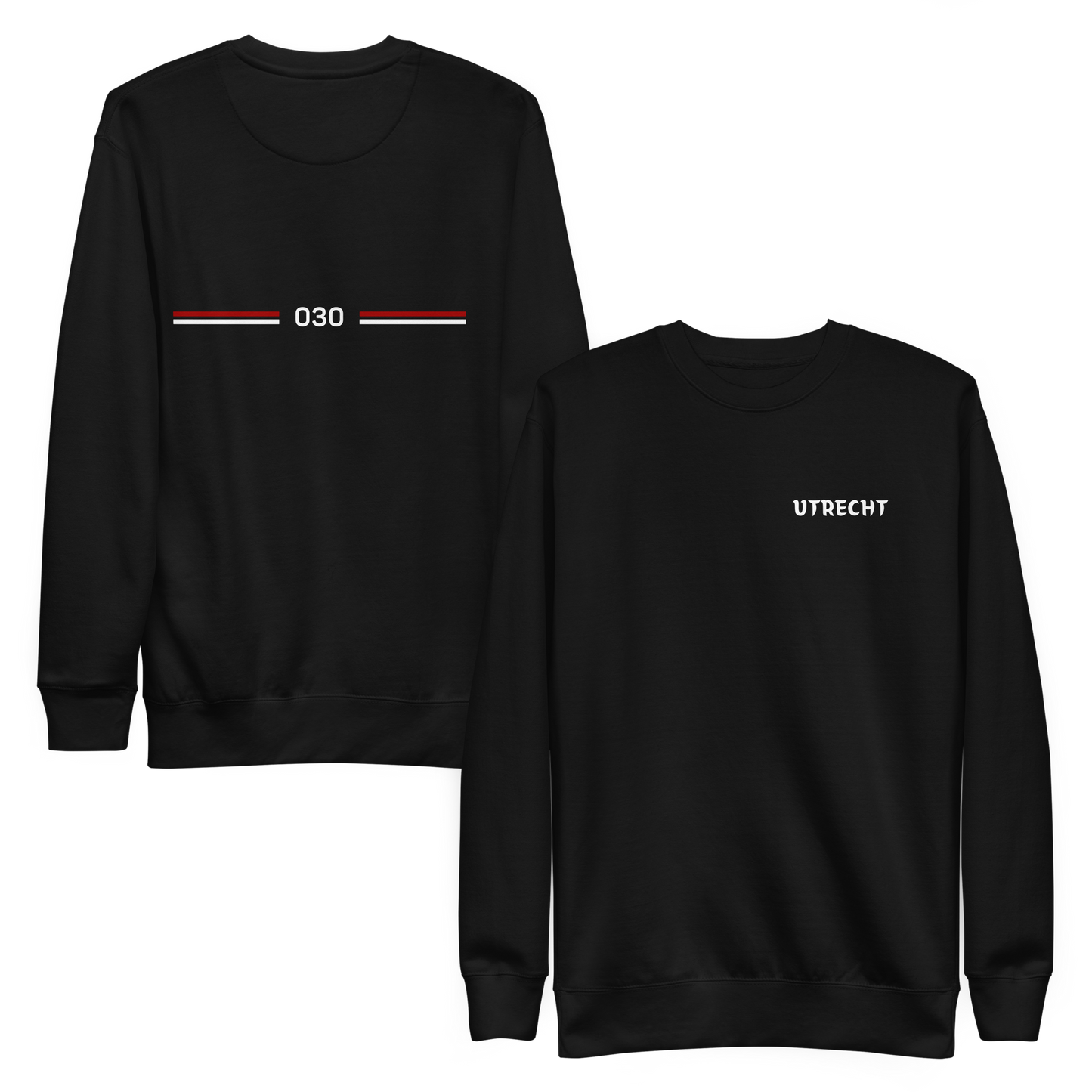 UTRECHT LEGACY SWEATER BLACK FRONT & BACK