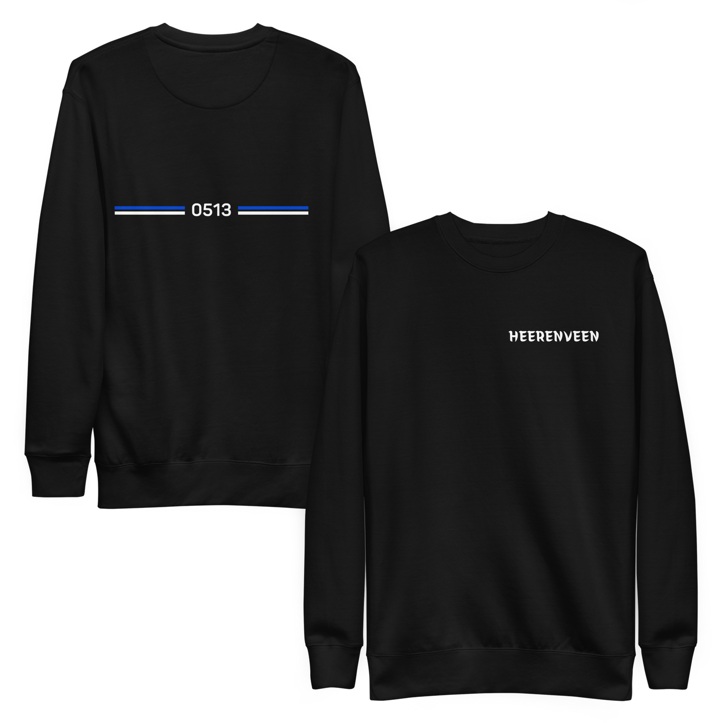 HEERENVEEN LEGACY SWEATER BLACK FRONT & BACK