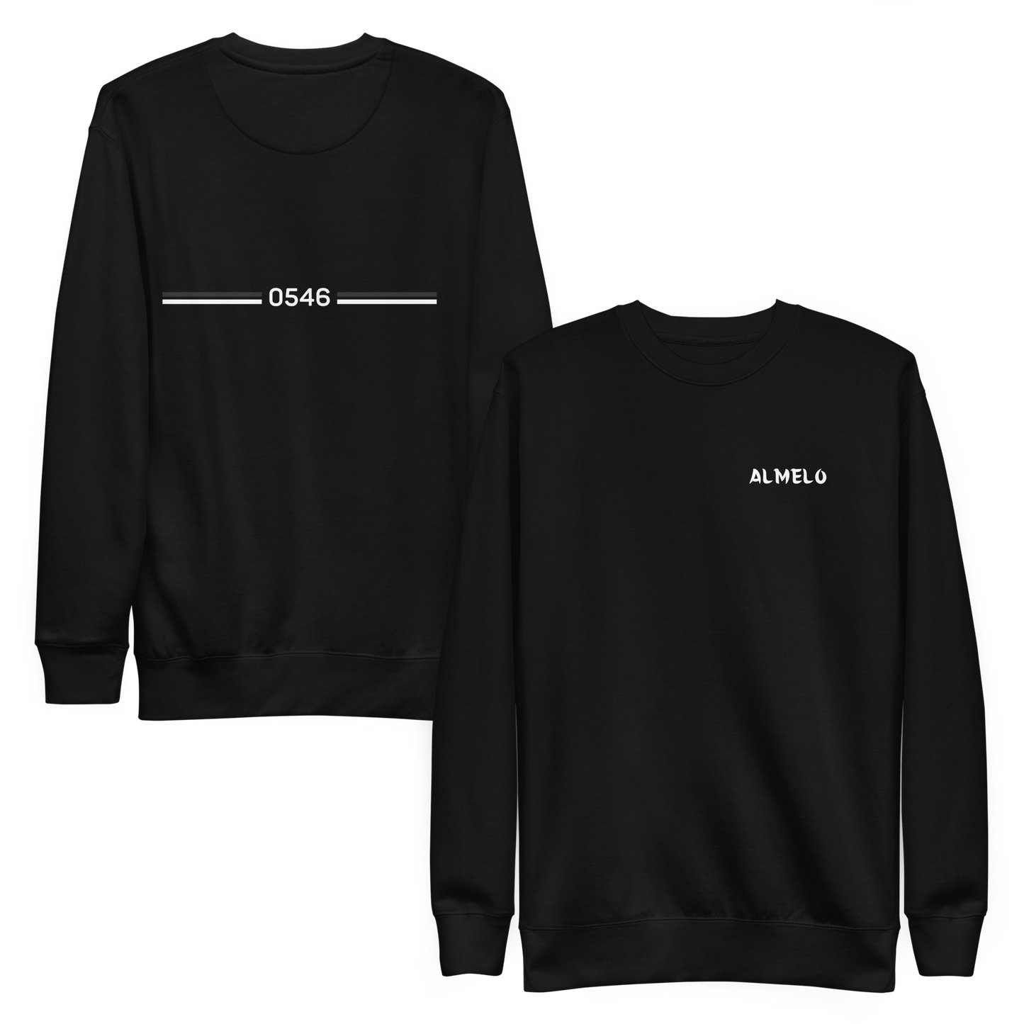 ALMELO LEGACY SWEATER BLACK FRONT & BACK