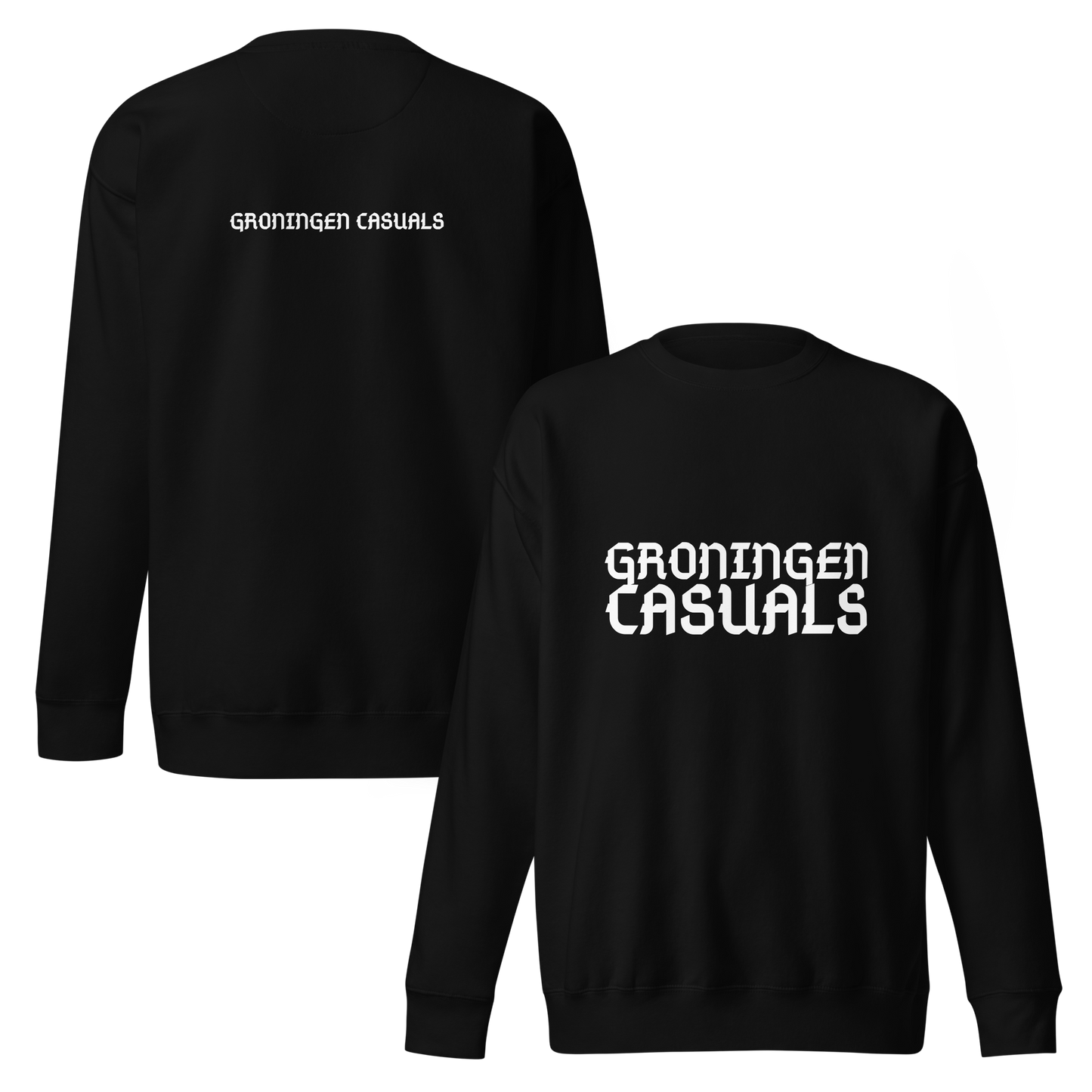 GRONINGEN CASUALS SWEATER BLACK FRONT & BACK