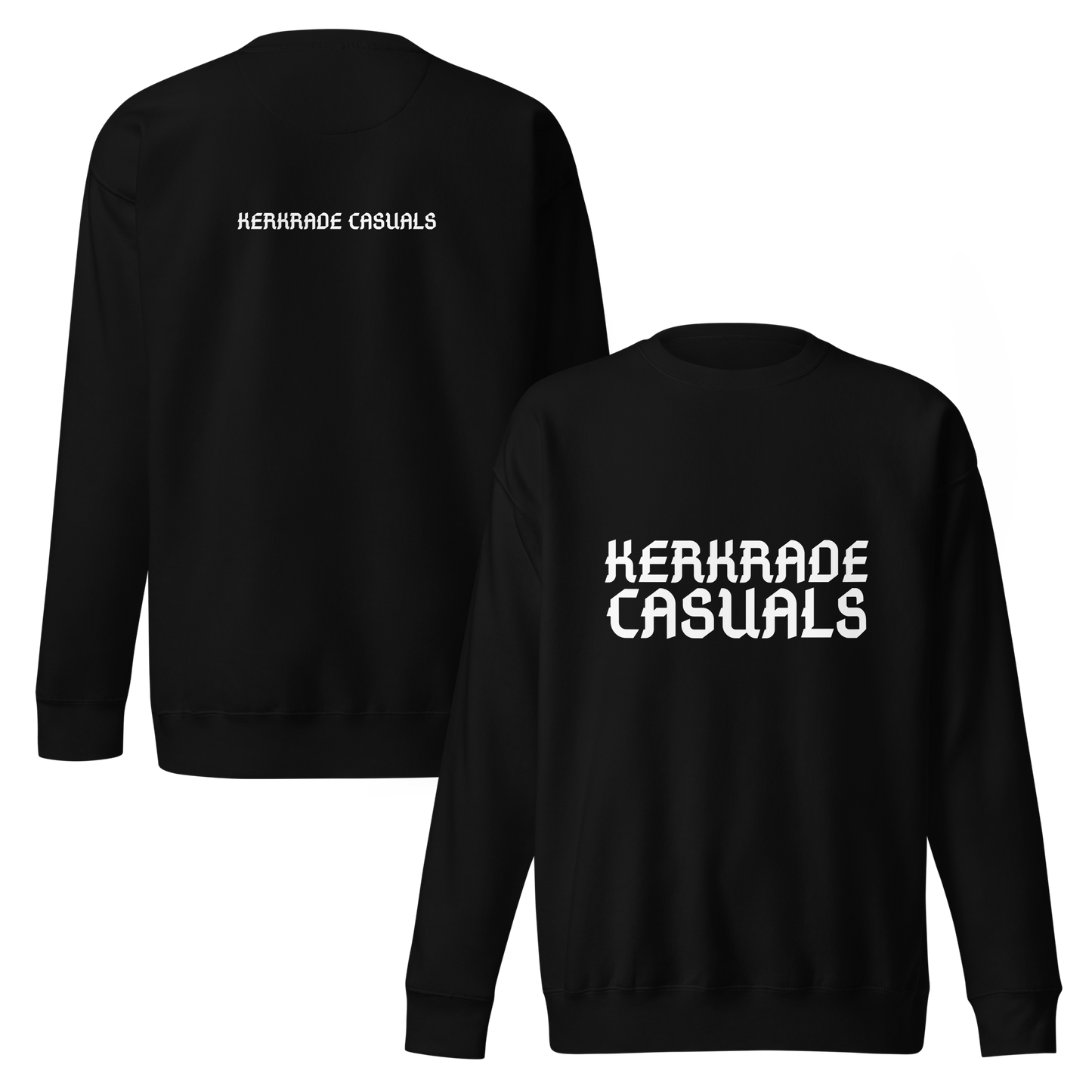 KERKRADE CASUALS SWEATER BLACK FRONT & BACK