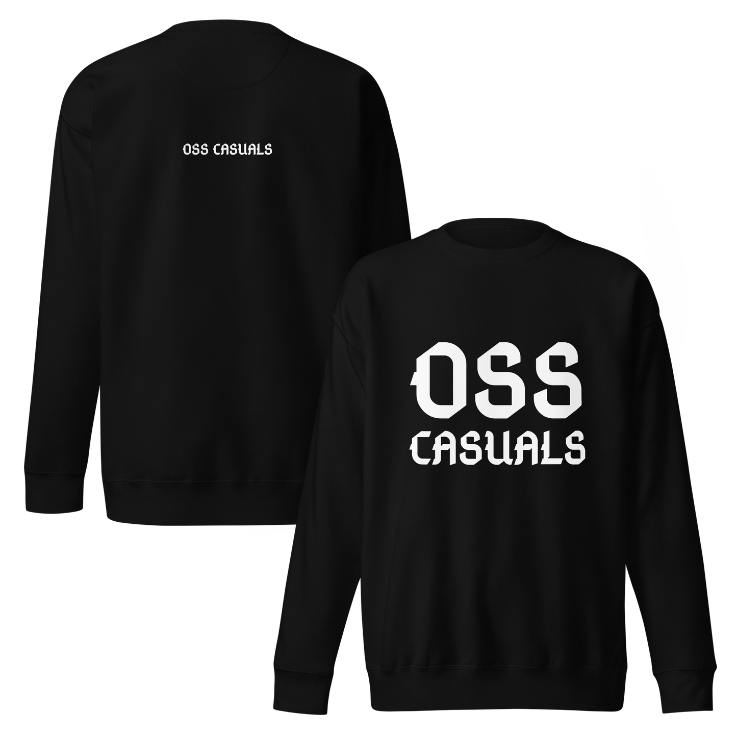 OSS CASUALS SWEATER BLACK FRONT & BACK