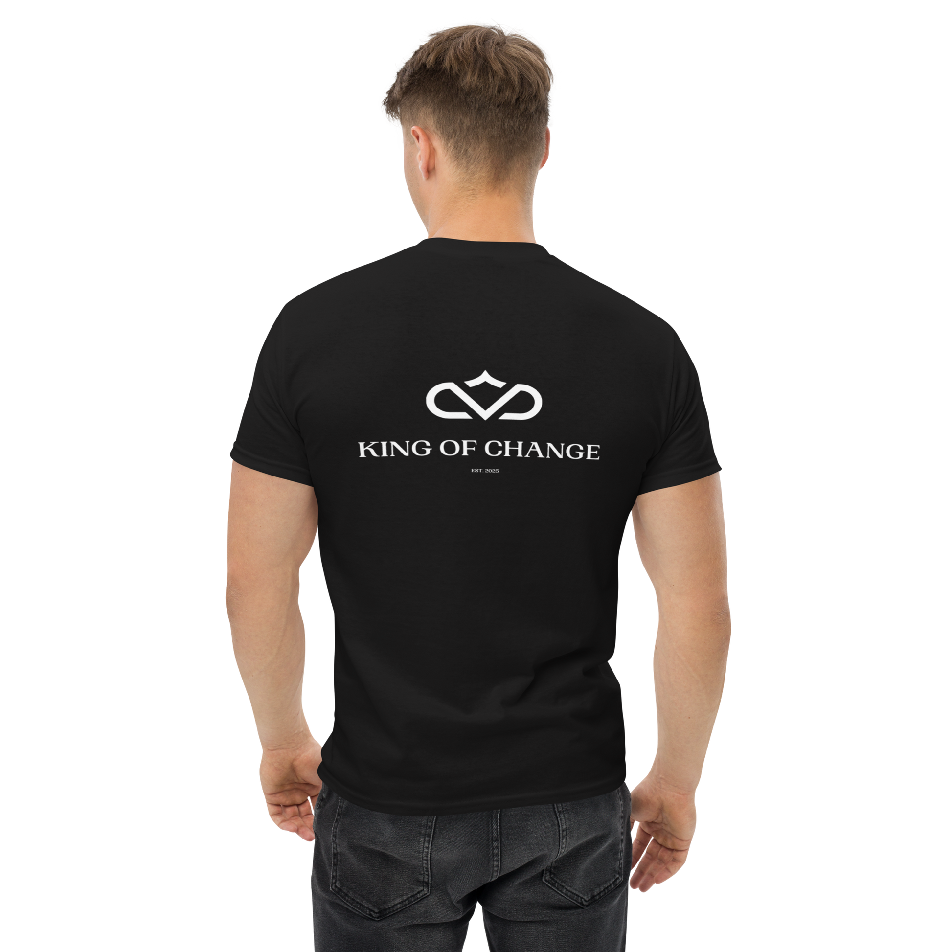 KING OF CHANGE ORIGINAL T-SHIRT BLACK MOCK UP MAN 2