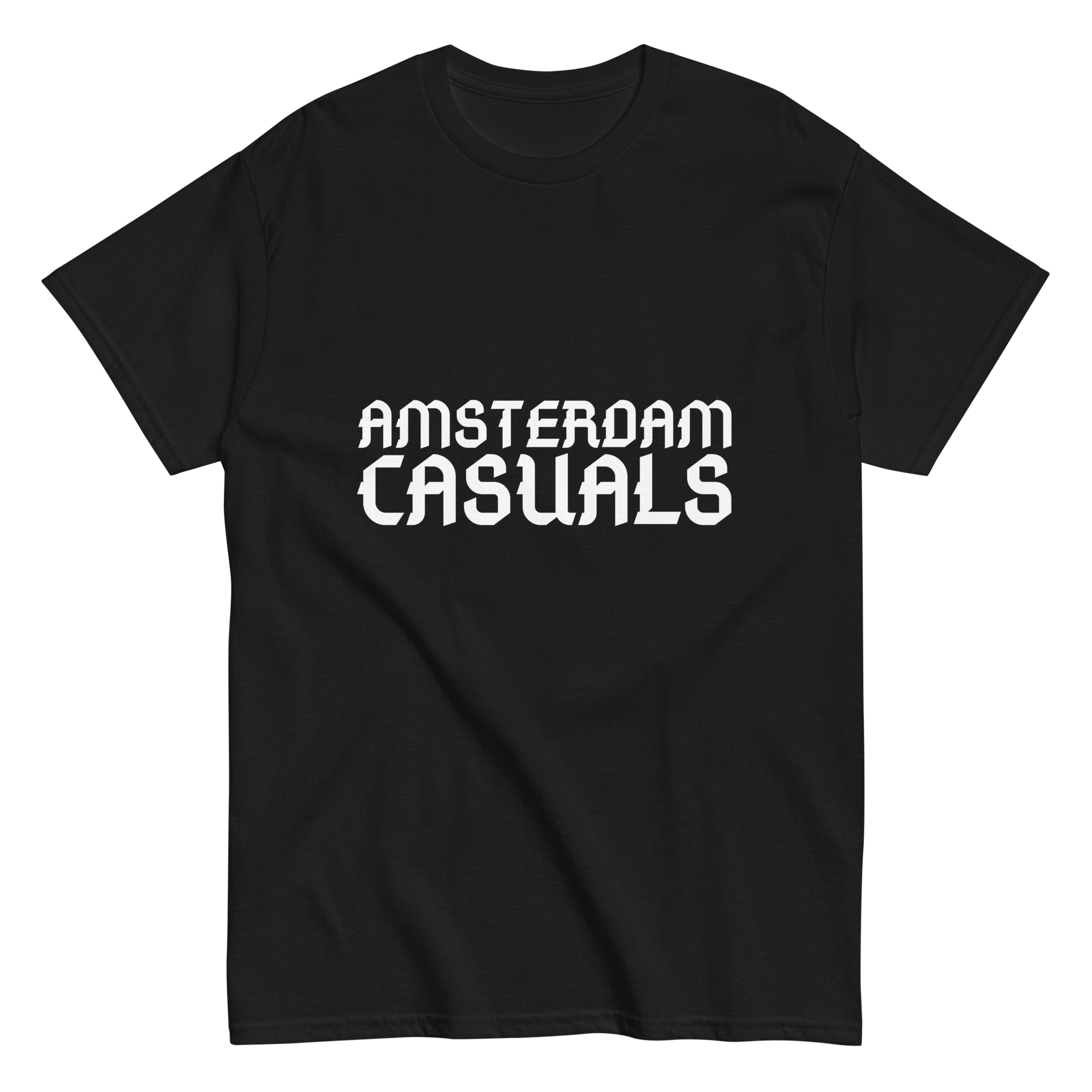 AMSTERDAM CASUALS T-SHIRT BLACK FRONT