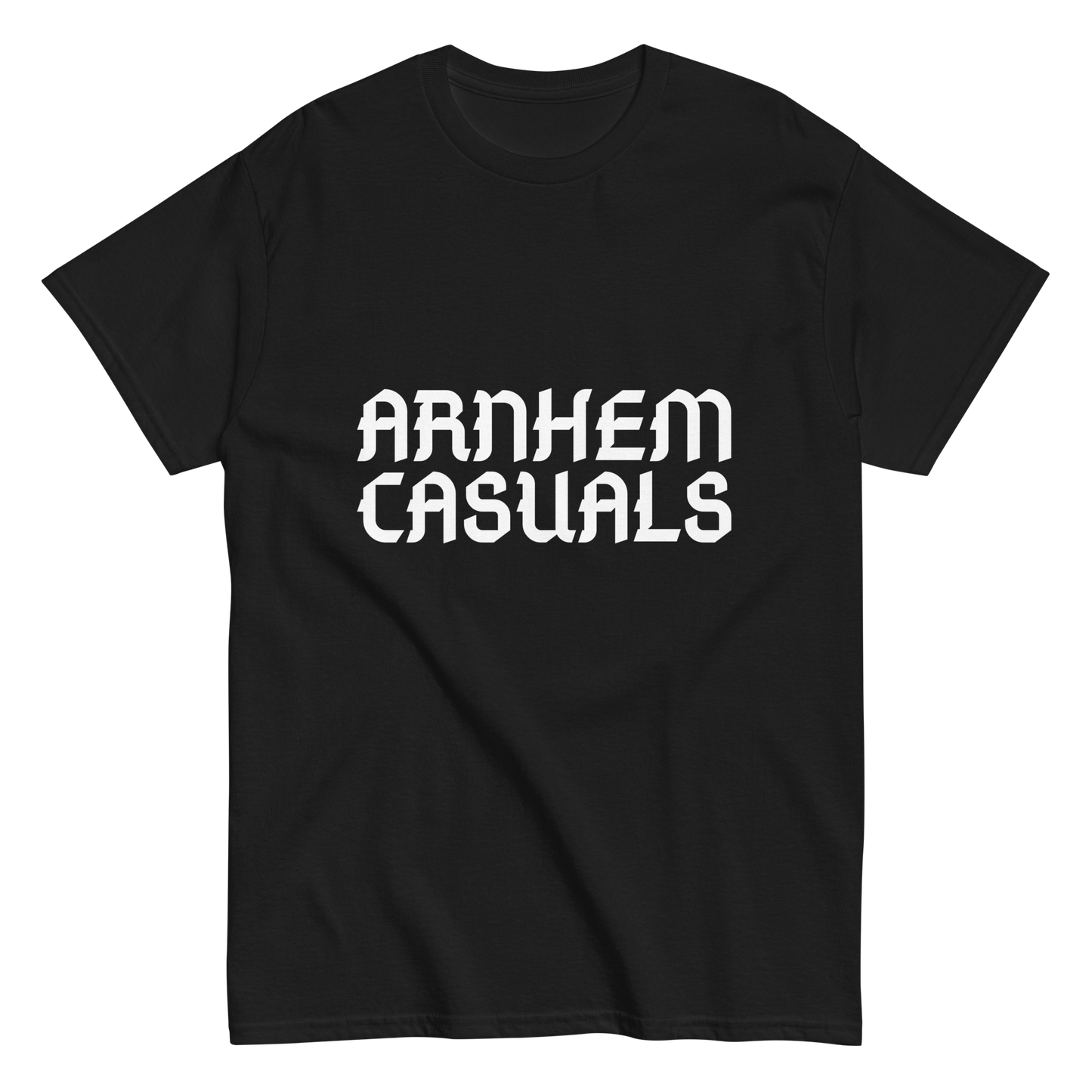 ARNHEM CASUALS T-SHIRT BLACK FRONT