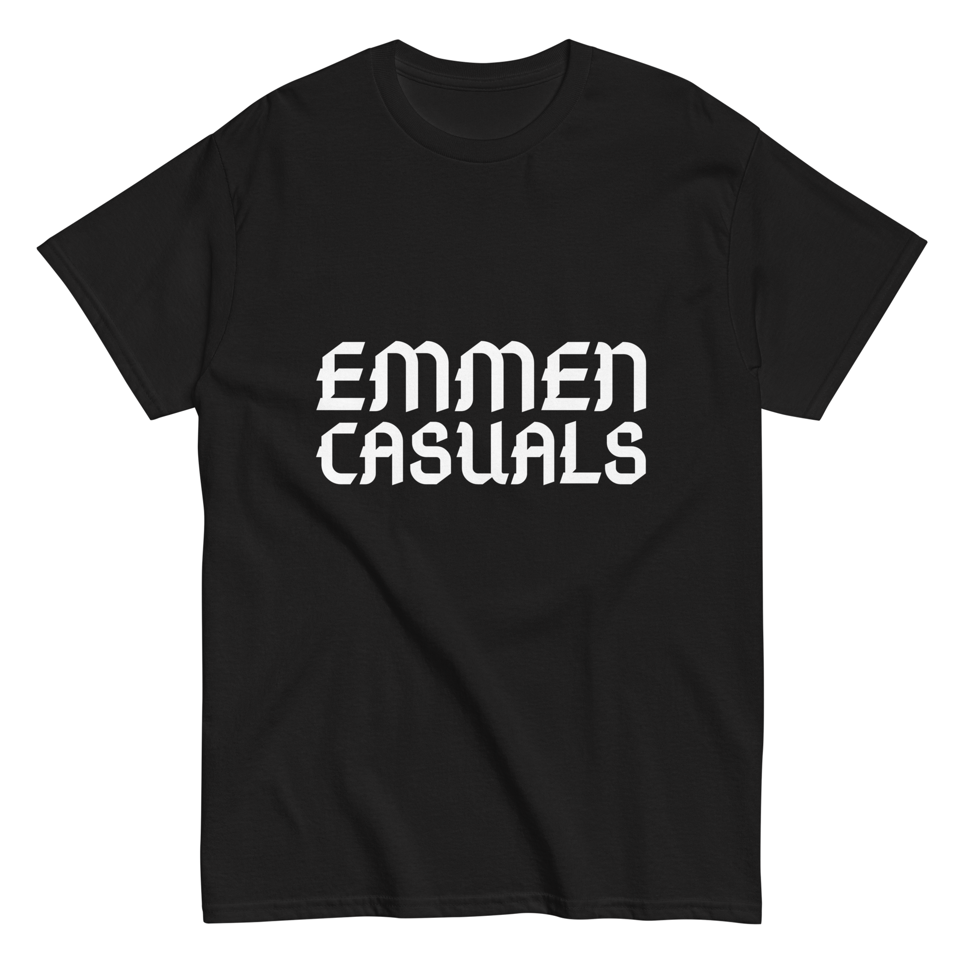 EMMEN CASUALS T-SHIRT BLACK FRONT