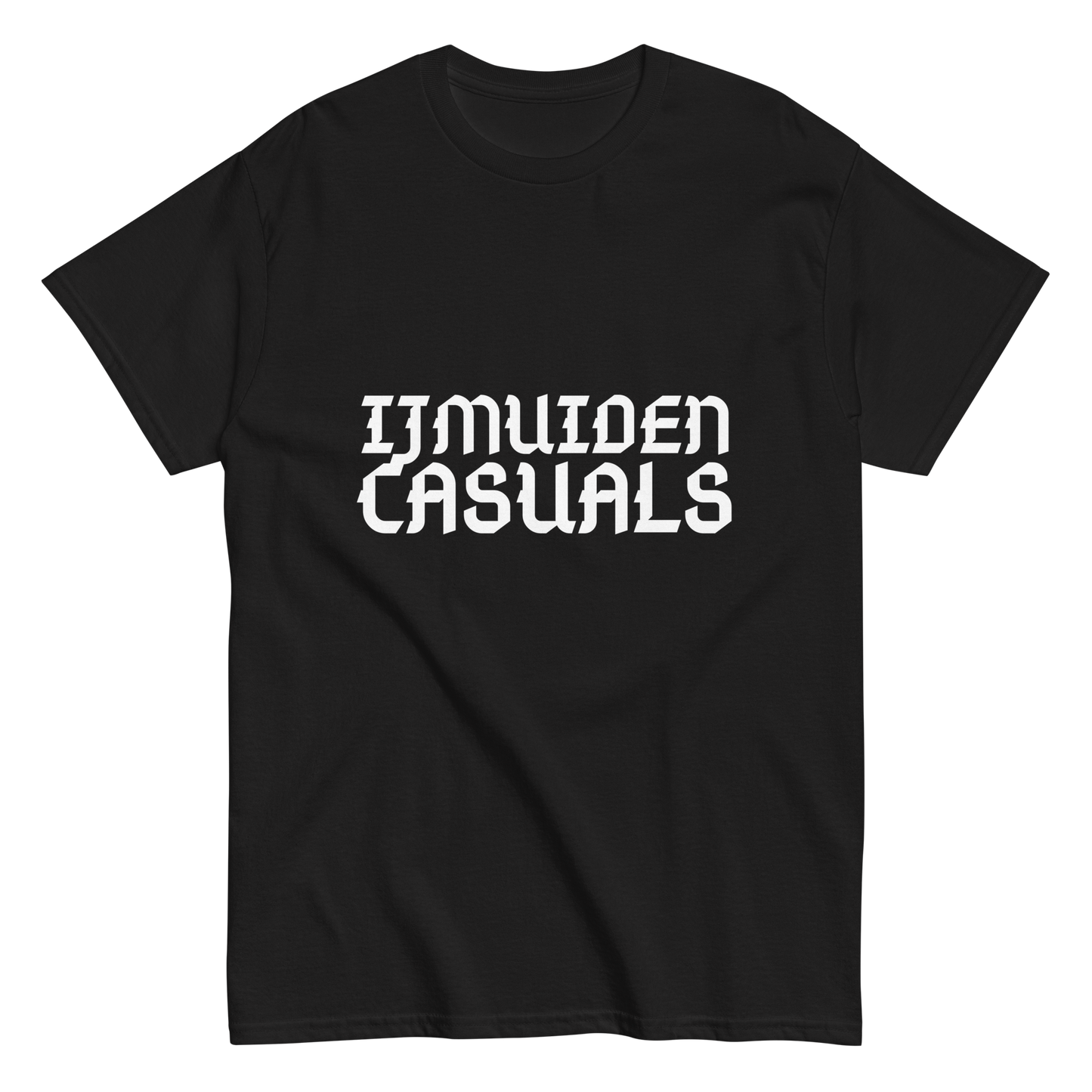 IJMUIDEN CASUALS T-SHIRT BLACK FRONT