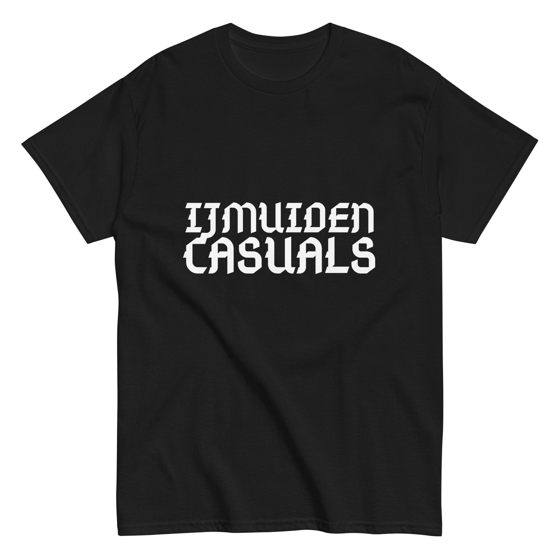 IJMUIDEN CASUALS T-SHIRT BLACK FRONT