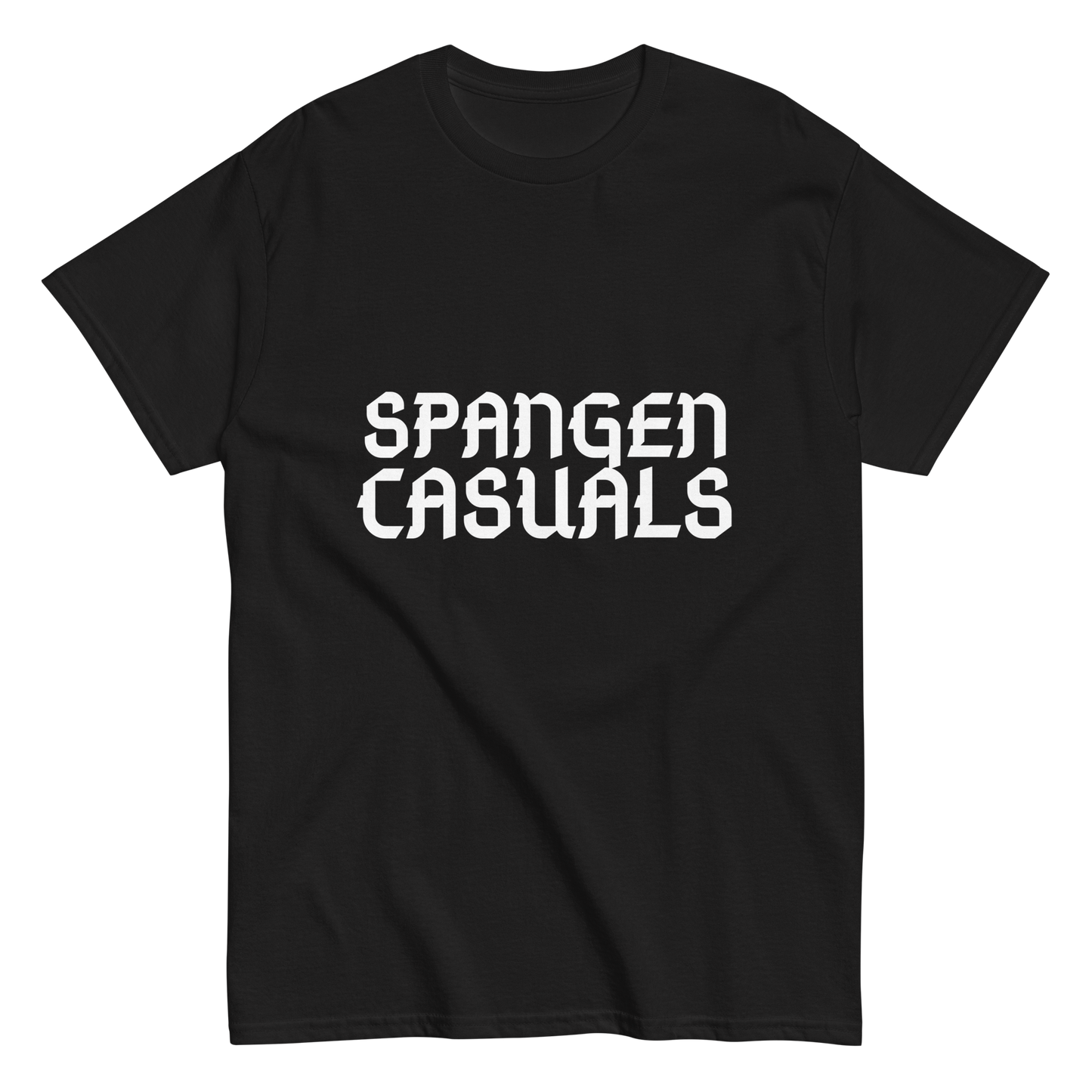 SPANGEN CASUALS T-SHIRT BLACK FRONT