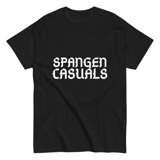 SPANGEN CASUALS T-SHIRT BLACK FRONT