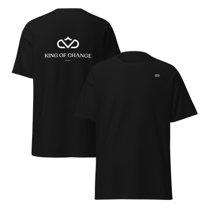 KING OF CHANGE ORIGINAL T-SHIRT BLACK MOCK UP FRONT & BACK