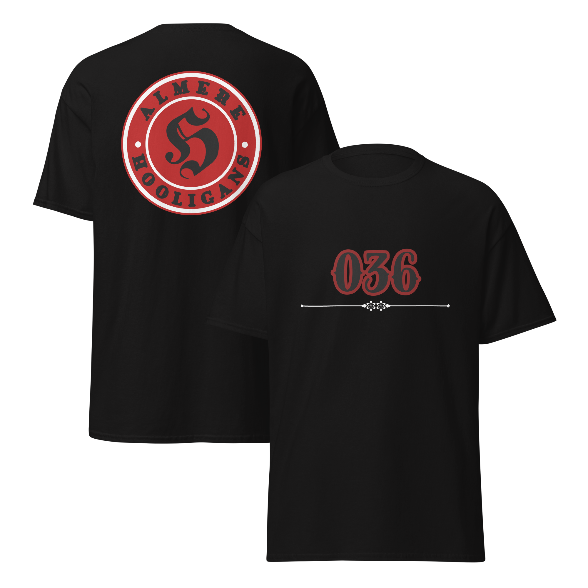 ALMERE HOOLIGANS T-SHIRT ZWART