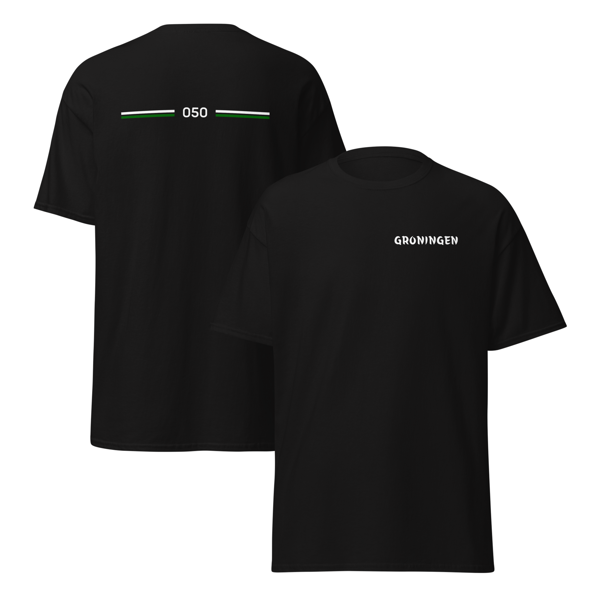 GRONINGEN LEGACY T-SHIRT BLACK FRONT & BACK