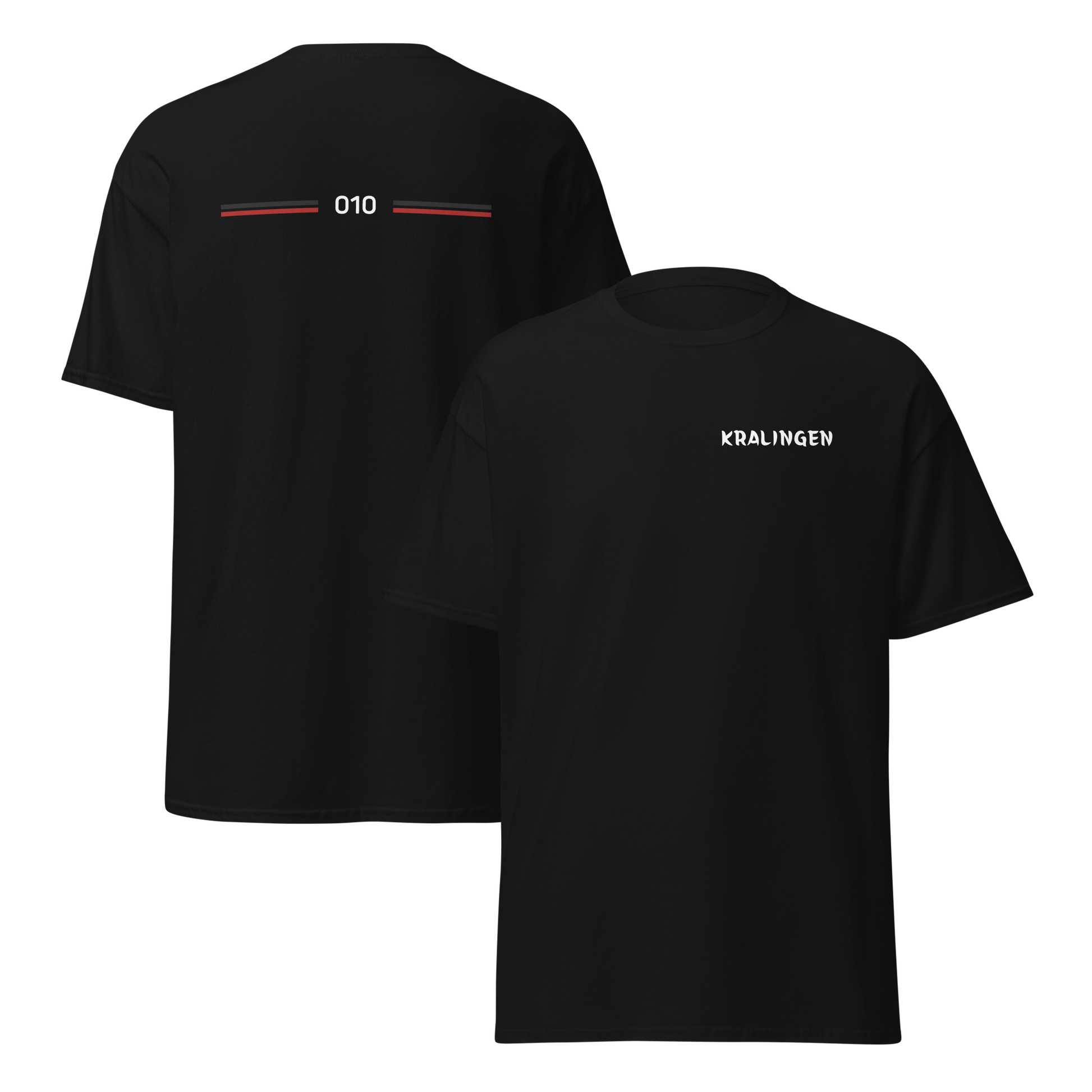 KRALINGEN LEGACY T-SHIRT BLACK FRONT & BACK