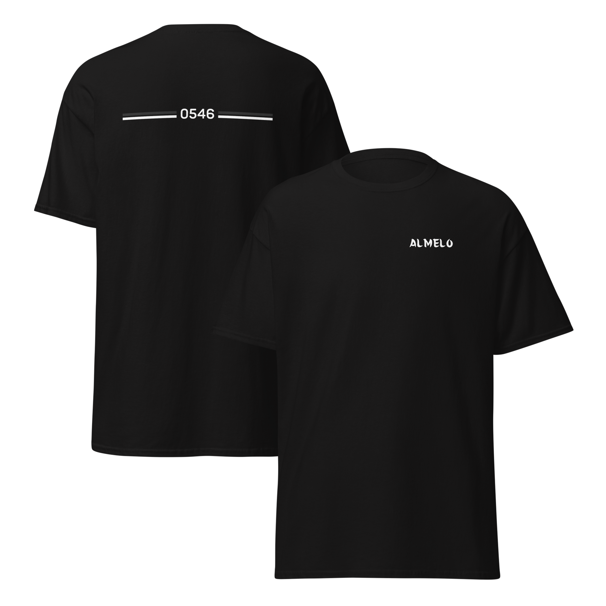 ALMELO LEGACY T-SHIRT BLACK FRONT & BACK
