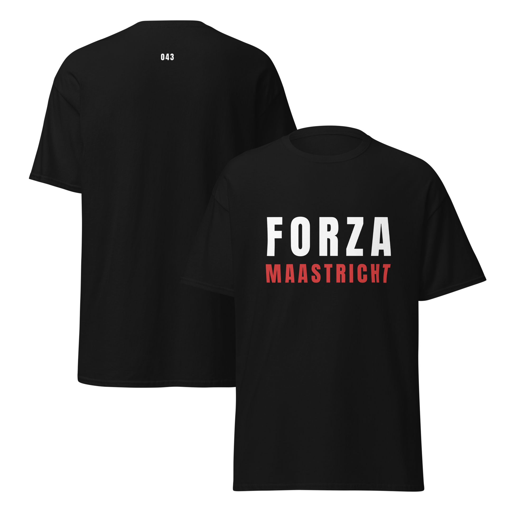 FORZA MAASTRICHT T-SHIRT BLACK FRONT & BACK