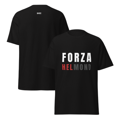 FORZA HELMOND T-SHIRT BLACK FRONT & BACK