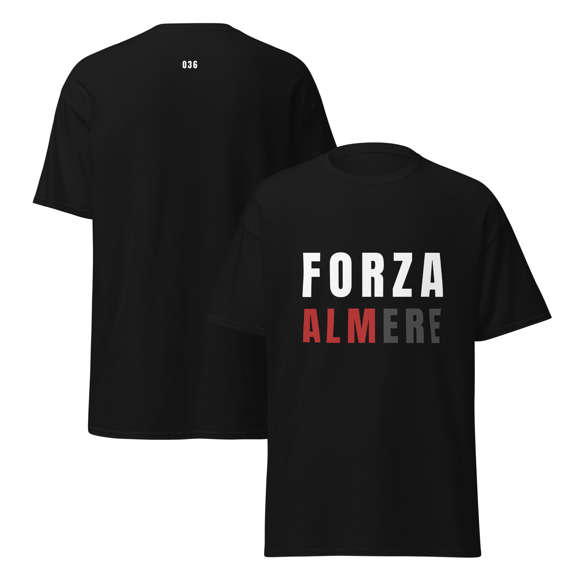 FORZA ALMERE T-SHIRT BLACK FRONT & BACK