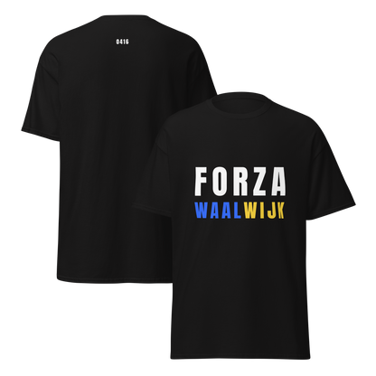 FORZA WAALWIJK T-SHIRT BLACK FRONT & BACK
