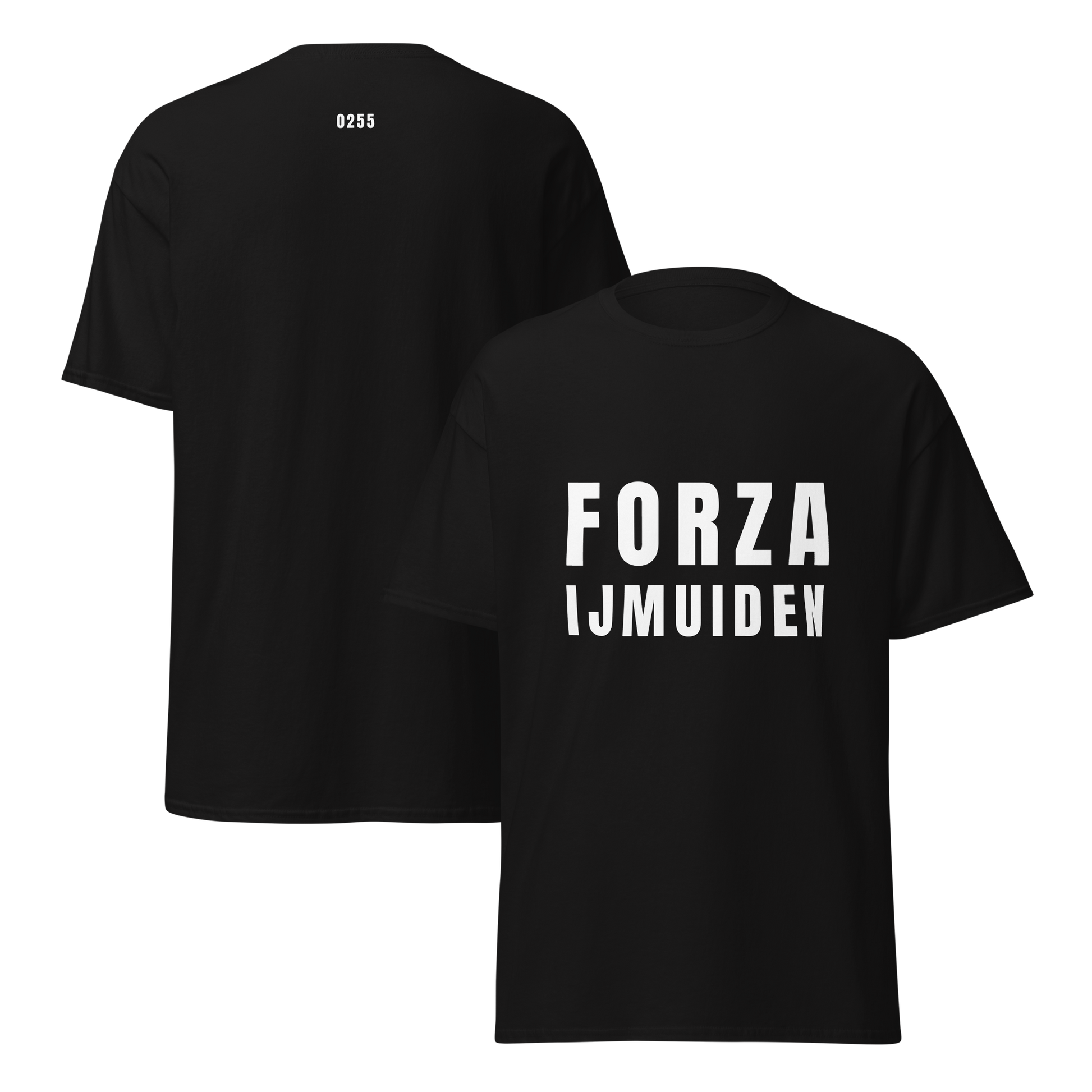 FORZA IJMUIDEN T-SHIRT BLACK FRONT & BACK