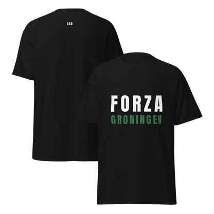 FORZA GRONINGEN T-SHIRT BLACK FRONT & BACK