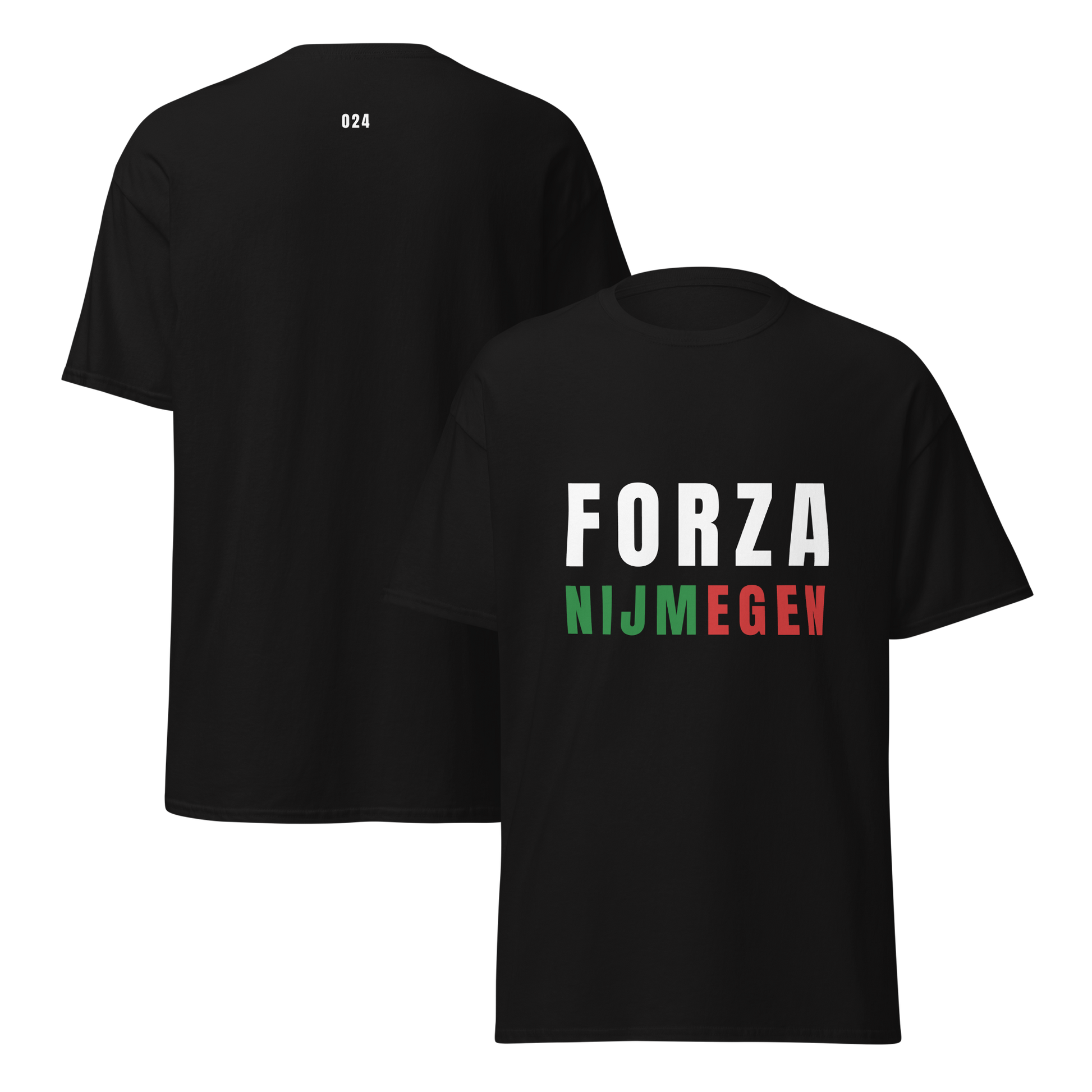FORZA NIJMEGEN T-SHIRT BLACK FRONT & BACK