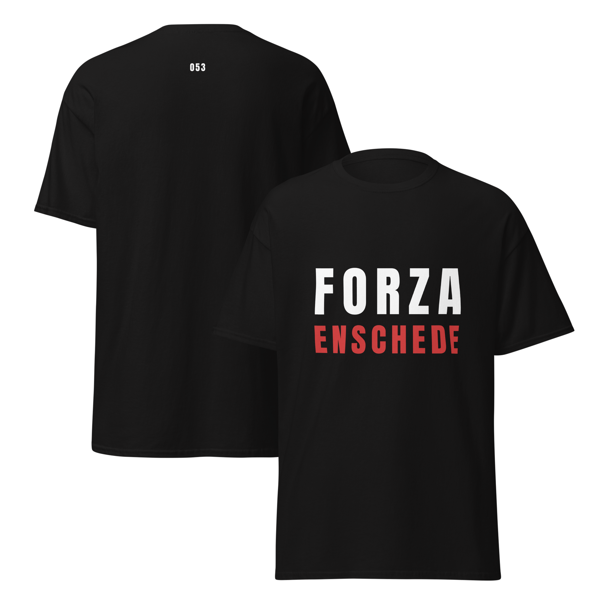 FORZA ENSCHEDE T-SHIRT BLACK FRONT & BACK