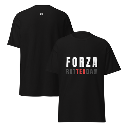 FORZA ROTTERDAM KRALINGEN T-SHIRT BLACK FRONT & BACK