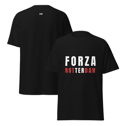FORZA ROTTERDAM SPANGEN T-SHIRT BLACK FRONT & BACK