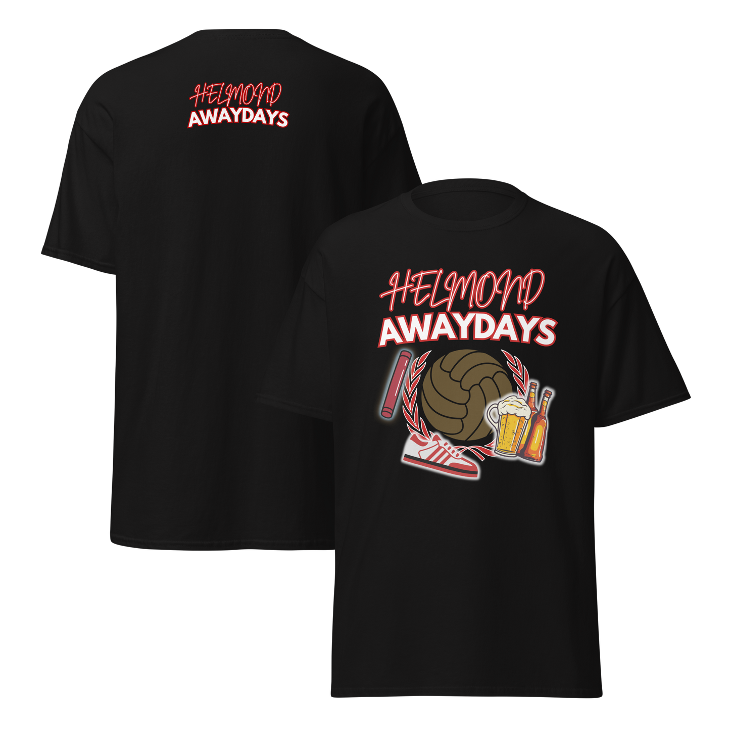 HELMOND AWAYDAYS T-SHIRT BLACK FRONT & BACK