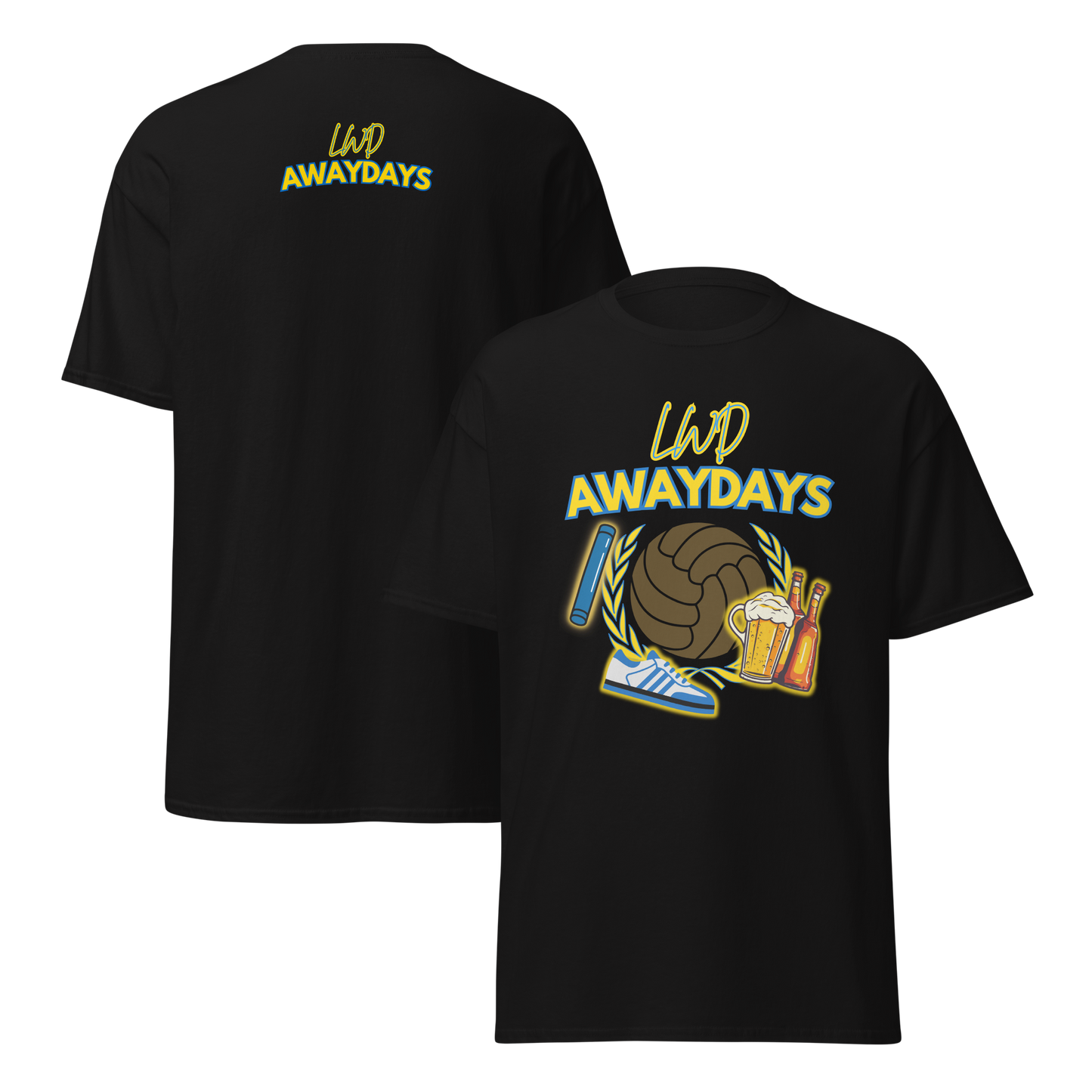 LWD AWAYDAYS T-SHIRT BLACK FRONT & BACK