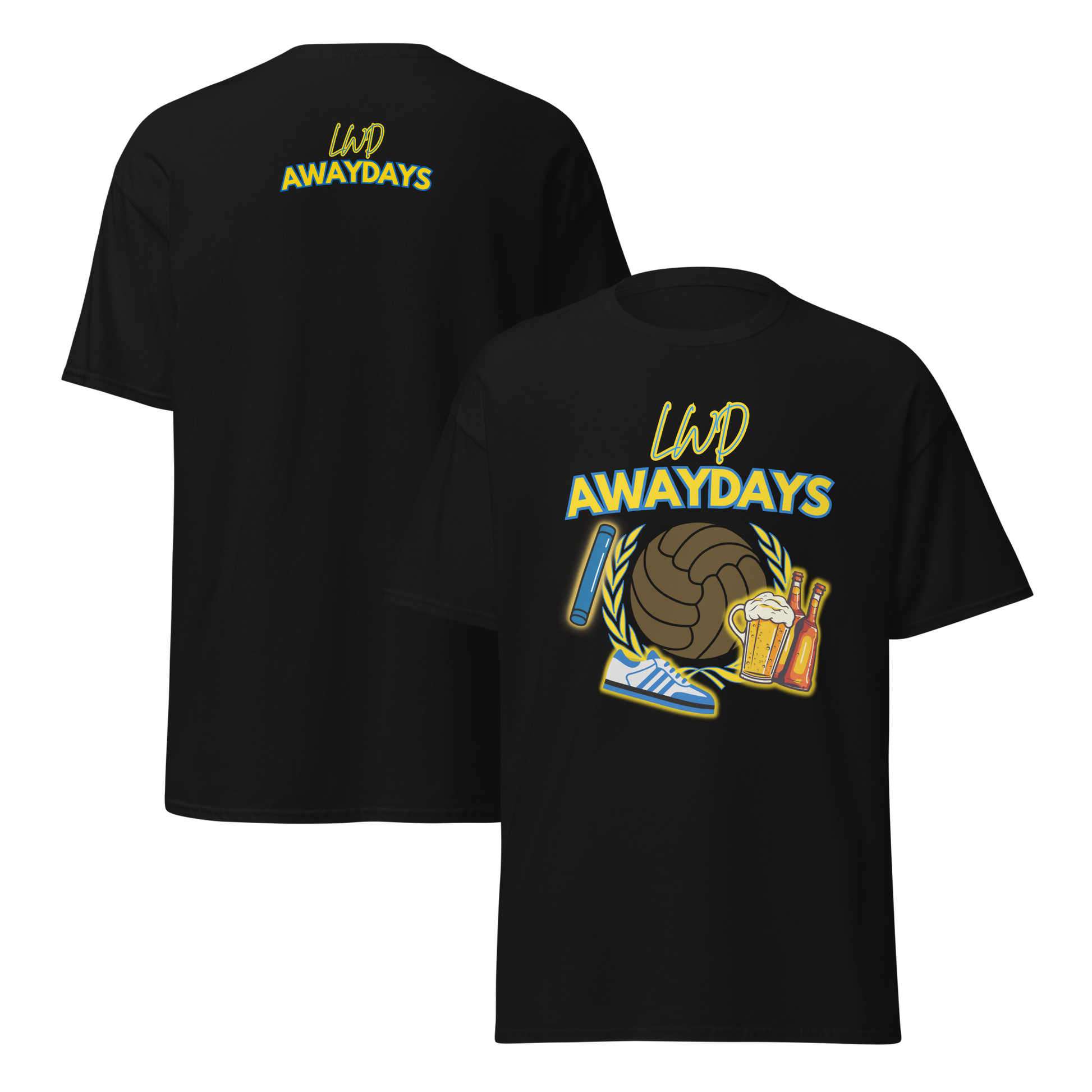 LWD AWAYDAYS T-SHIRT BLACK FRONT & BACK