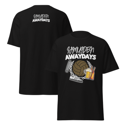 IJMUIDEN AWAYDAYS T-SHIRT BLACK FRONT & BACK