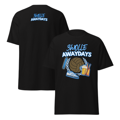 ZWOLLE AWAYDAYS T-SHIRT BLACK FRONT & BACK
