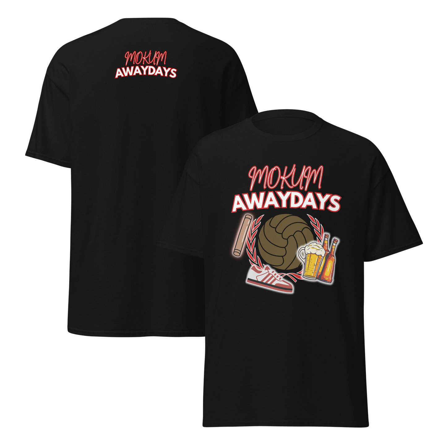 MOKUM AWAYDAYS T-SHIRT BLACK FRONT & BACK
