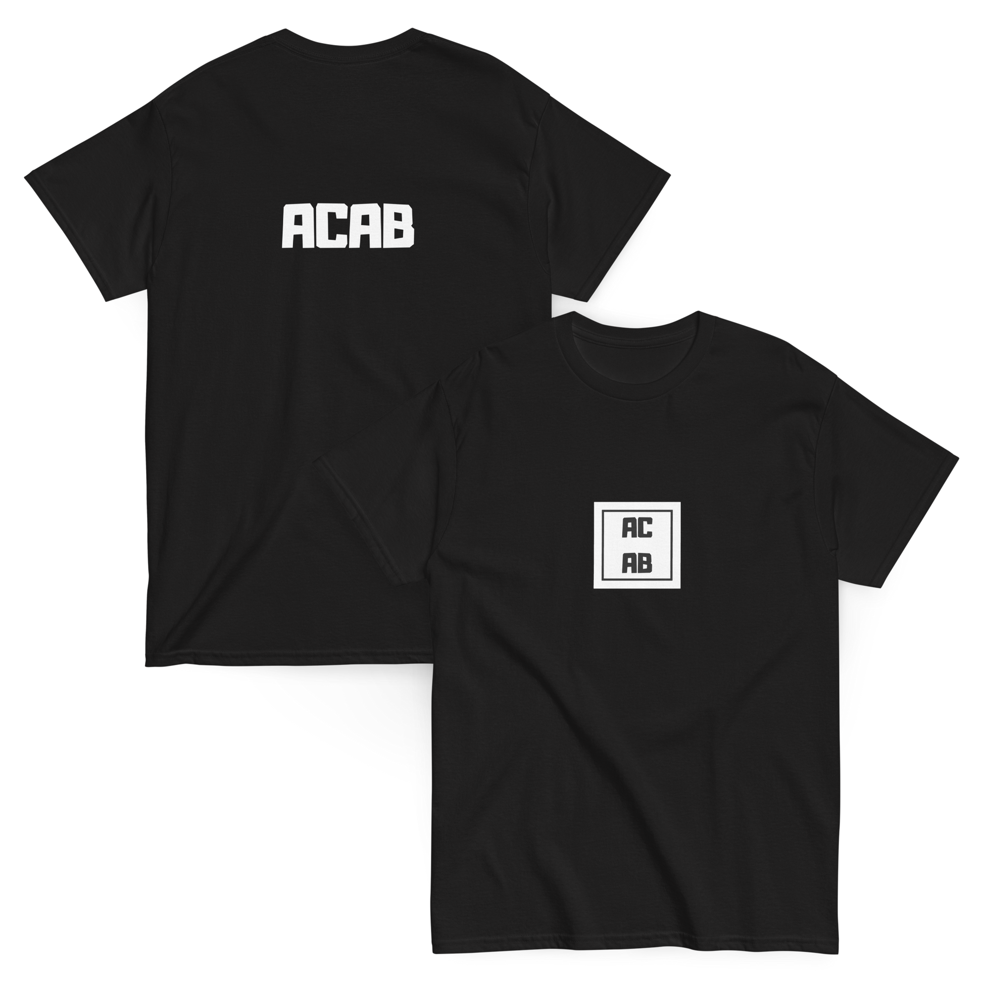 KING OF CHANGE ORIGINAL ACAB T-SHIRT BLACK FRONT & BACK