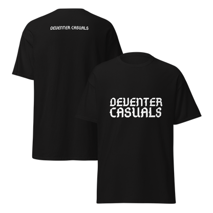 DEVENTER CASUALS T-SHIRT BLACK FRONT & BACK