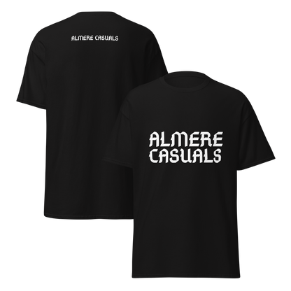 ALMERE CASUALS T-SHIRT BLACK FRONT & BACK