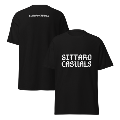 SITTARD CASUALS T-SHIRT BLACK FRONT & BACK