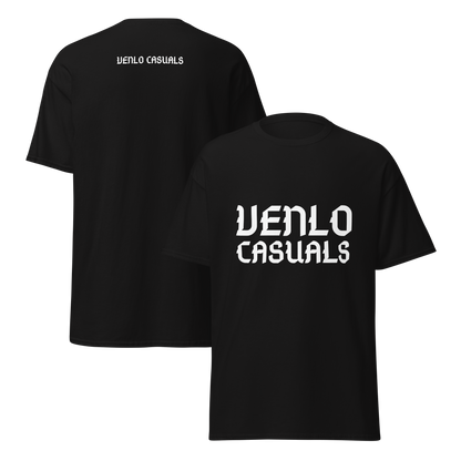VENLO CASUALS T-SHIRT BLACK FRONT & BACK