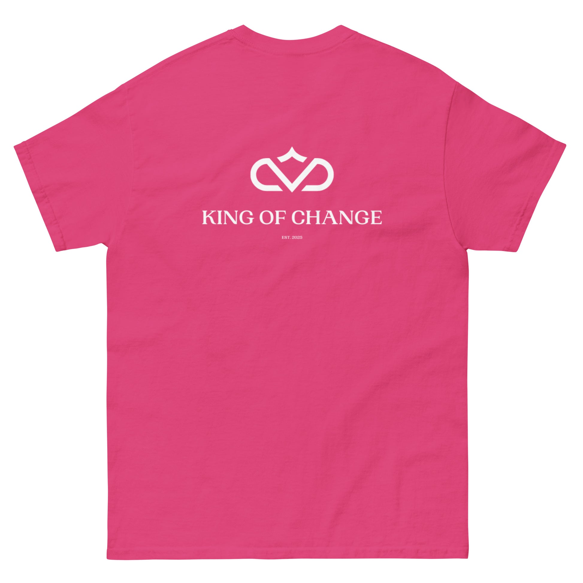 KING OF CHANGE ORIGINAL T-SHIRT PINK BACK