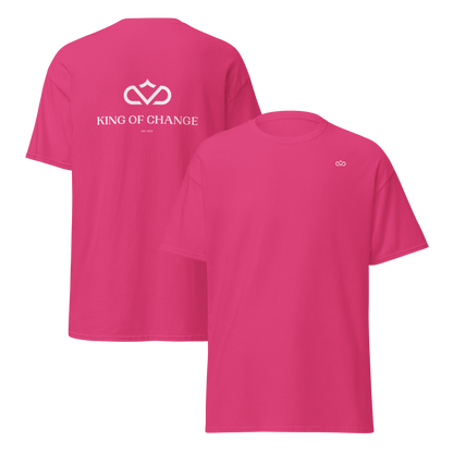 KING OF CHANGE ORIGINAL T-SHIRT PINK FRONT & BACK