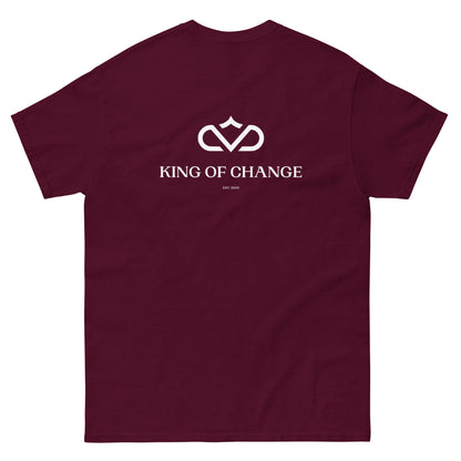 KING OF CHANGE ORIGINAL T-SHIRT MAROON BACK