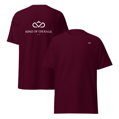 KING OF CHANGE ORIGINAL T-SHIRT MAROON FRONT & BACK