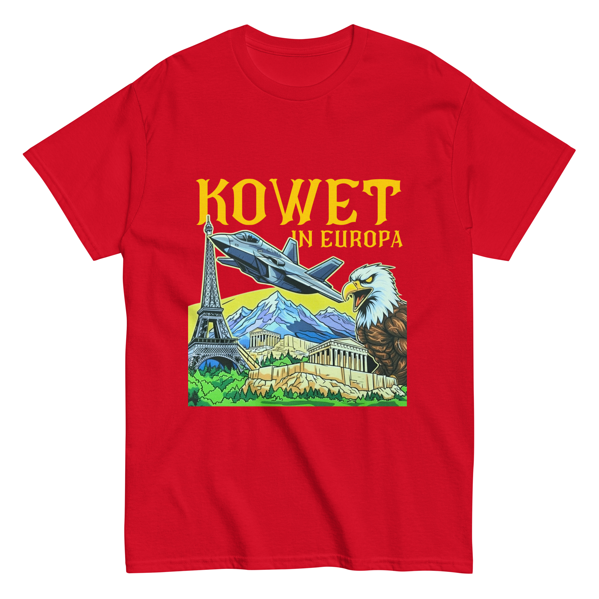 KOWET IN EUROPA T-SHIRT ROOD