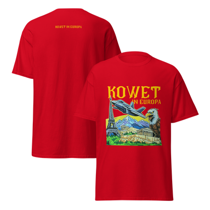 KOWET IN EUROPA T-SHIRT RED FRONT & BACK