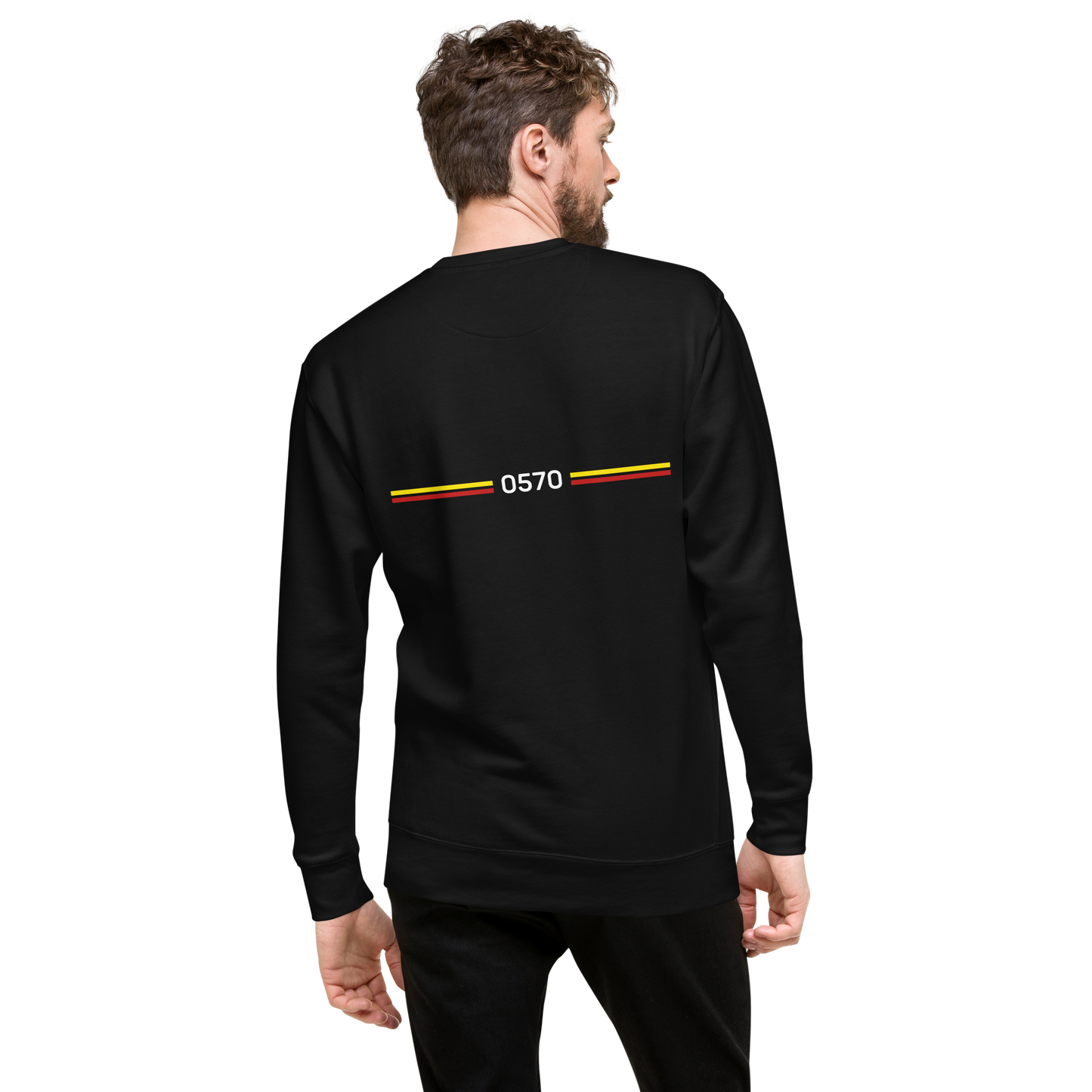 DEVENTER LEGACY SWEATER BLACK MOCK UP MAN 2