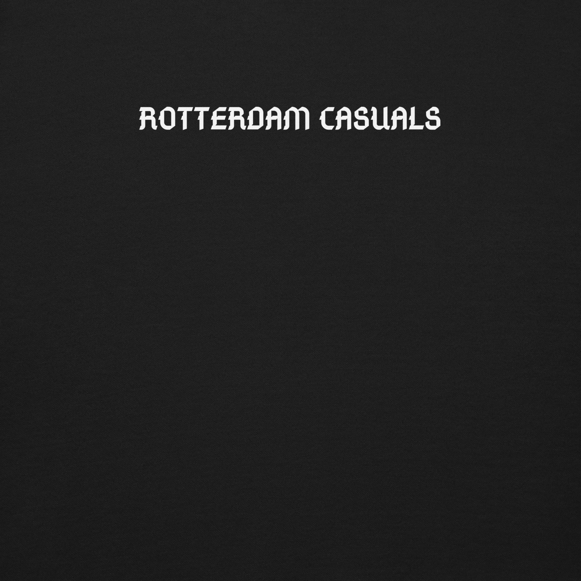 ROTTERDAM CASUALS SWEATER BLACK CLOSE UP 1