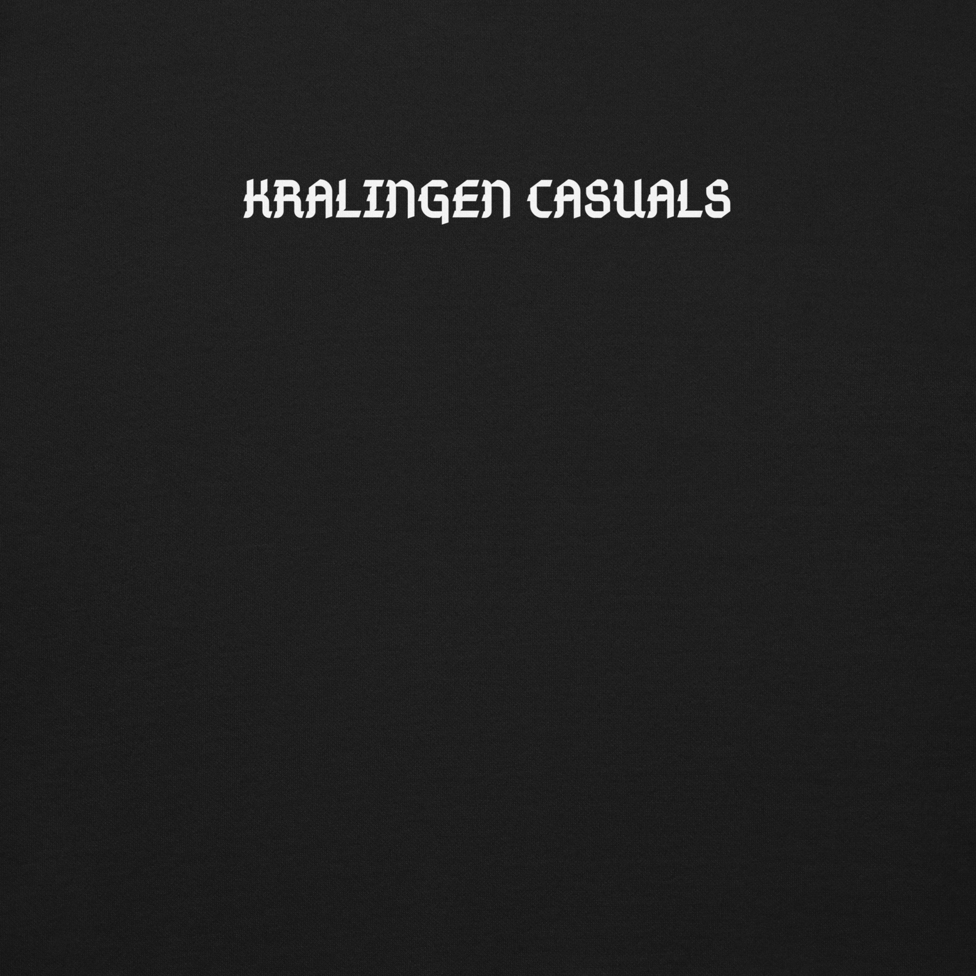 KRALINGEN CASUALS SWEATER BLACK CLOSE UP 1